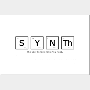 Synth Periodic Table of Elements of Synthesizers Posters and Art